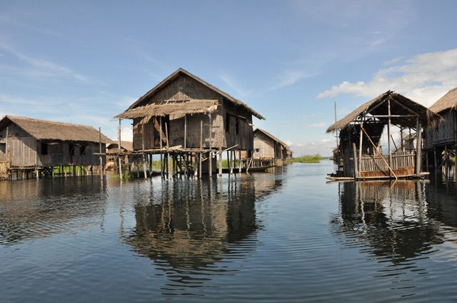 Zdjęcia: Inle Lake, Domki na Inle Lake, MYANMAR Zdjęcia: Inle Lake, Domki na Inle Lake, MYANMAR