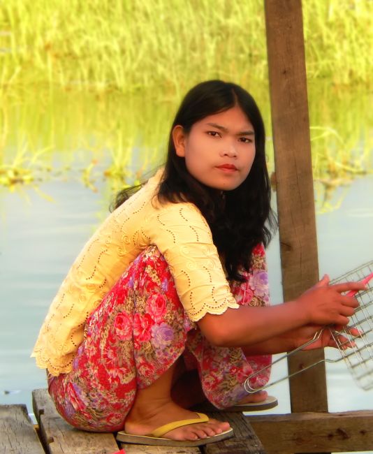 Zdjęcia: Jezioro Inle ( Inle lake ), Prowincja Shan, dziewczyna jeziora, MYANMAR Zdjęcia: Jezioro Inle ( Inle lake ), Prowincja Shan, dziewczyna jeziora, MYANMAR