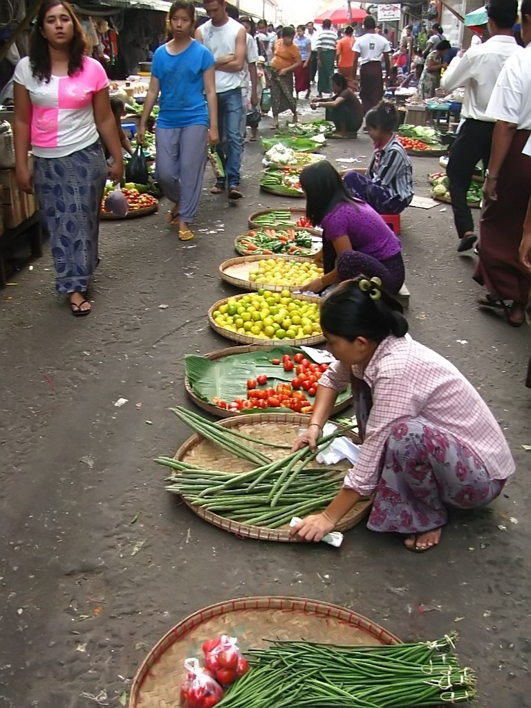 Zdjęcia: Yangon, Yangon, targ miejski, MYANMAR Zdjęcia: Yangon, Yangon, targ miejski, MYANMAR