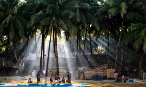 Zdjecie MYANMAR / Rakhine / Ngapali / Na scenie teatru zycia
