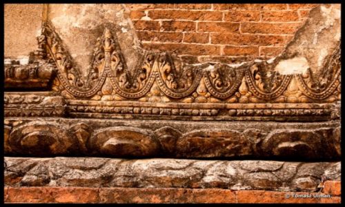 MYANMAR / Mandalay / Bagan / pikny detal na jednej ze wity