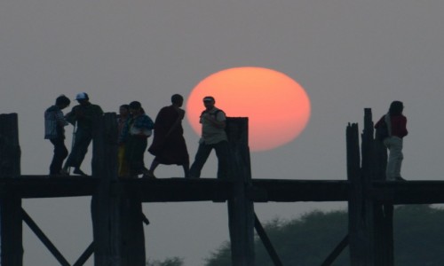 Zdjecie MYANMAR / Mandalaj / Amarampura / Most u Bein w Amarampurze