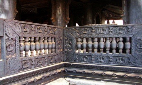 Zdjcie MYANMAR / okolice Mandalay / Inwa (Ava) / Bagaya Kyaung - detal