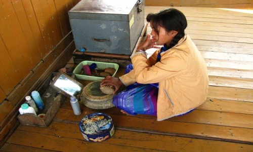 Zdjecie MYANMAR / okolice Mandalay / rzeka Irawadi midzy Mandalay a Mingun. / poranny makija