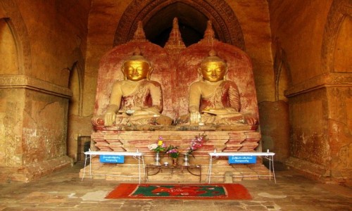Zdjcie MYANMAR / centralny Myanmar / Bagan / Dhammayazika Paya - podwjny Budda