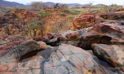 Zdjcie NAMIBIA / Kunene / cieka do wodospadu Epupa / Nad Kunene