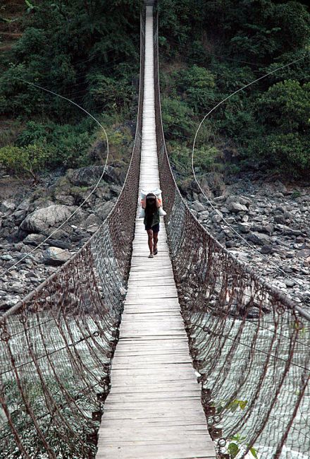 Zdjęcia: Most na rzece Trisuli, Niekończący się most, NEPAL Zdjęcia: Most na rzece Trisuli, Niekończący się most, NEPAL