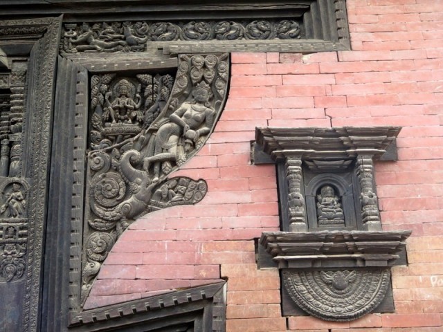 Zdj cia: Bhaktapur, Kotlina Katmandu, Detal architektoniczny, Durbar Square Bhaktapur. Nepal, NEPAL