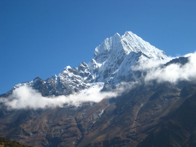 Zdjęcia: Himalaje, Thamserku w białym szaliku, NEPAL Zdjęcia: Himalaje, Thamserku w białym szaliku, NEPAL