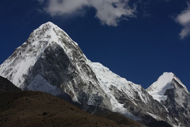 Zdjęcia: Pumo Ri i Lingtren - widok z Thokla Pass, Dwie góry, NEPAL Zdjęcia: Pumo Ri i Lingtren - widok z Thokla Pass, Dwie góry, NEPAL
