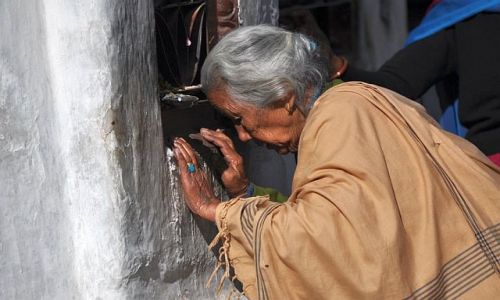 Zdjecie NEPAL / Kathmandu / w Bouddanath / *
