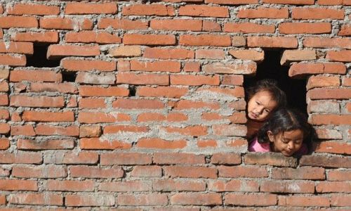 Zdjecie NEPAL / Dolina Kathmandu / Bagdaon / dzieci