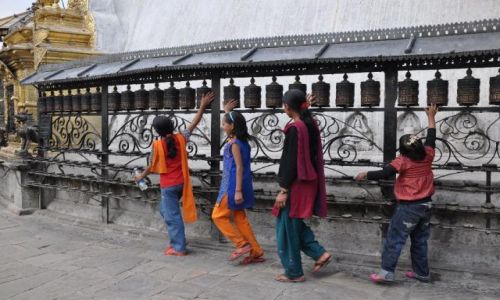 Zdjecie NEPAL / Nepal / Kathmandu / Modlitwa