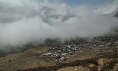 Zdjecie NEPAL / Langtang National Park / okolice Kyanjin Gumpa / Kyanjin Gumpa z lotu ptaka