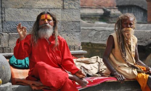 Zdjecie NEPAL / Katmandu / Katmandu / Sadhu