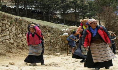 Zdjecie NEPAL / Khumbu / Namche Bazar / Porterzy w Namche Bazar 2