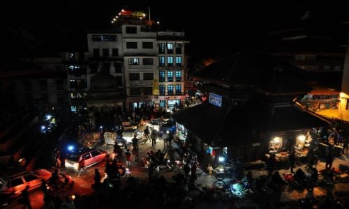 Zdjecie NEPAL / Kathmandu / Durbar Square noc / Durbar Square