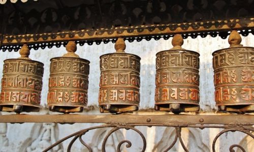 Zdjcie NEPAL / Kathmandu / Swajambhunath / Mynki modlitewne