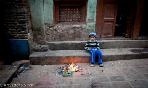 Zdjcie NEPAL / -Kathmandu / Kathmandu / Chlopiec w Kathmandu