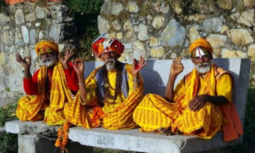 Zdjecie NEPAL / Katmandu / Pasupatinath  Katmandu / Sadhu dla turystw