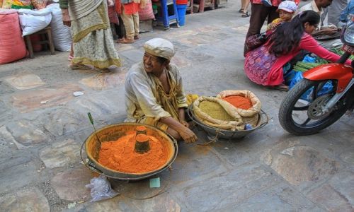 Zdjcie NEPAL / Kathmandu / Thamel / Handlarz