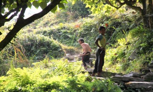 Zdjcie NEPAL / Himalaje / NEW BRIDGE / zabawa
