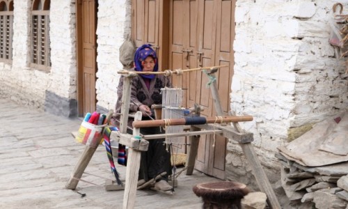 Zdjcie NEPAL / Muktinath / Muktinath / Produkcja szali