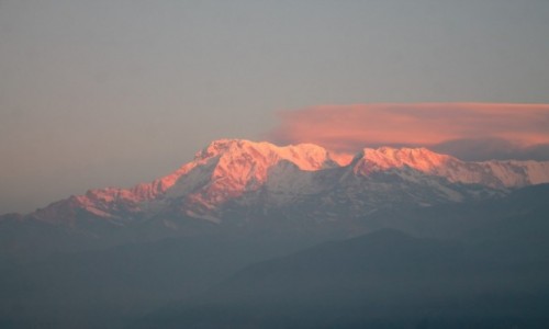 Zdjcie NEPAL / Pokhara / wzgorze Sarangot / O wschodzie slonca