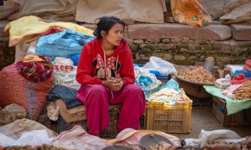 Zdjecie NEPAL / Katmandu / Tahmel / Uliczny targ