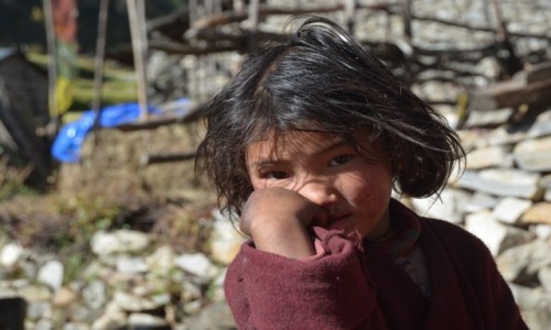 Zdjecie NEPAL / anaslu / Himalaje / dziewczynka