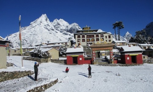 Zdjcie NEPAL / Sagarmatha National Park / Tengboche / Klasztor w Tengboche