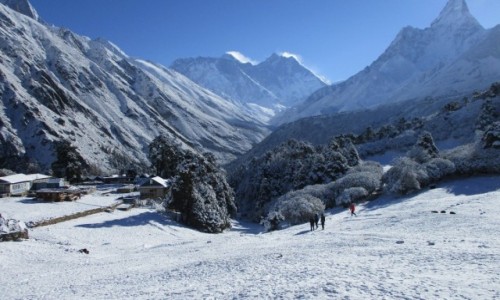 Zdjcie NEPAL / Sagarmatha National Park / Tengboche / Everest i Lhotse