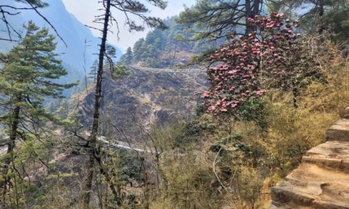 Zdjecie NEPAL / Sagarmatha National Park / Sagarmatha National Park / Most / y Hillarego nad Dudh Koshi