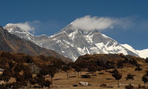 Zdjęcie NEPAL / Khumbu Valley / Khunde / Mt.Everest z Lhotse
