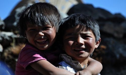Zdjcie NEPAL / Lantang Village / Lantang Himalaya / dzieci