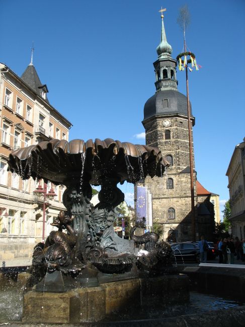 Zdjęcia: Bad Schandau, Saksonia, fontanna, NIEMCY Zdjęcia: Bad Schandau, Saksonia, fontanna, NIEMCY