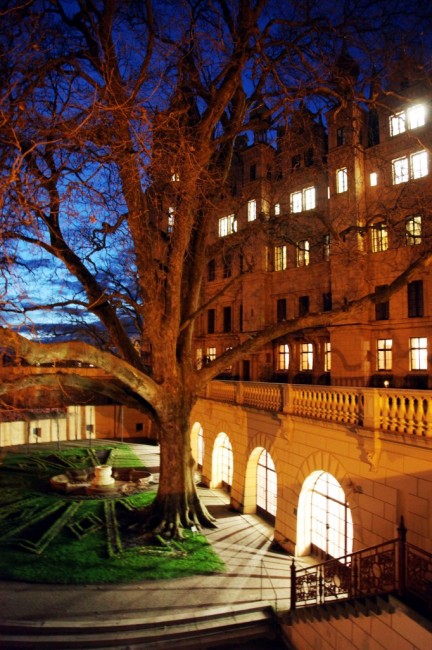 Zdj cia: Zamek w Schwerin, Pojezierze Meklemburskie, Ogrd noc, NIEMCY