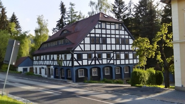 Zdj cia: Jonsdorf, Góry Żytawskie, Dom przysłupowy w Jonsdorf, NIEMCY Zdj cia: Jonsdorf, Góry Żytawskie, Dom przysłupowy w Jonsdorf, NIEMCY