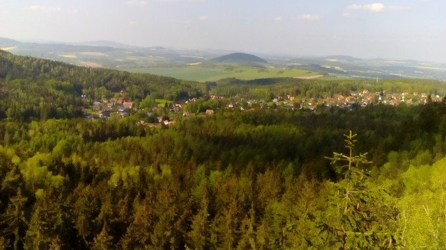 Zdj cia: Jonsdorf, Góry Żytawskie, Widok ze skalnego miasta, NIEMCY Zdj cia: Jonsdorf, Góry Żytawskie, Widok ze skalnego miasta, NIEMCY