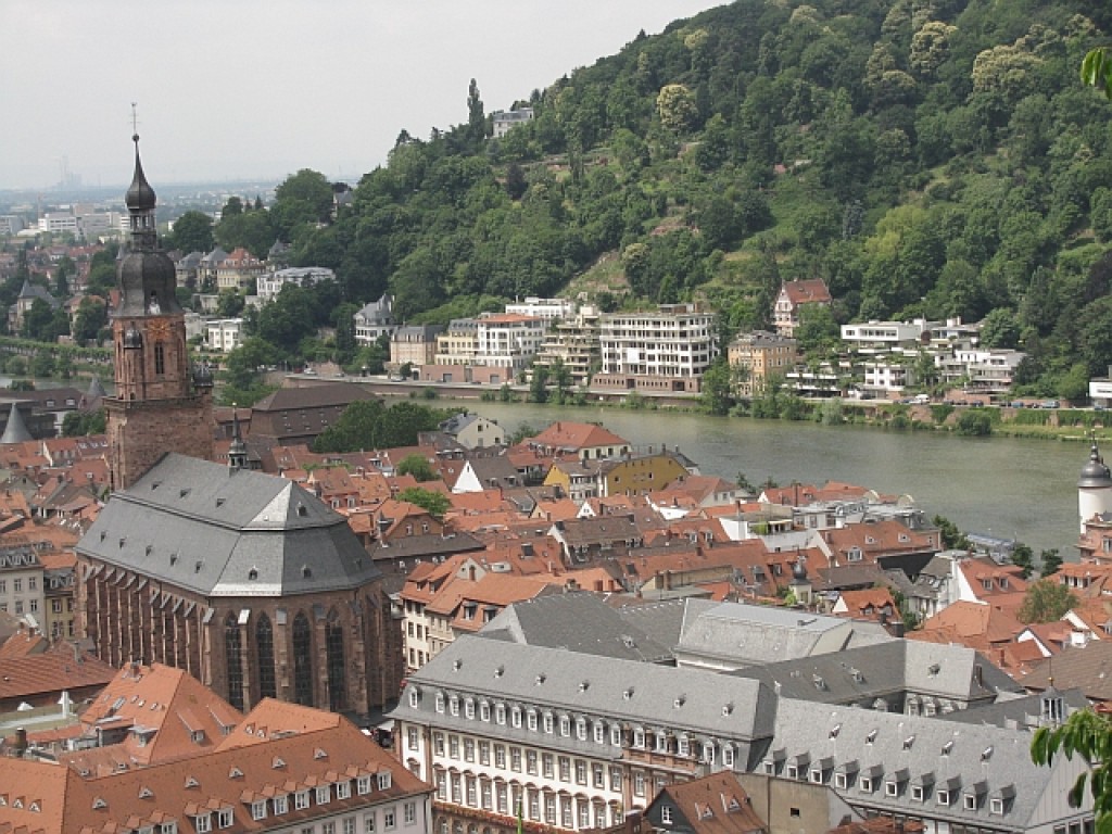 Zdjęcia: Heidelberg, Badenia - Wirtembergia, widok na Neckar, NIEMCY Zdjęcia: Heidelberg, Badenia - Wirtembergia, widok na Neckar, NIEMCY