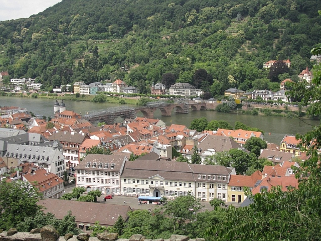 Zdjęcia: Heidelberg, Badenia - Wirtembergia, widok na Neckar, NIEMCY Zdjęcia: Heidelberg, Badenia - Wirtembergia, widok na Neckar, NIEMCY