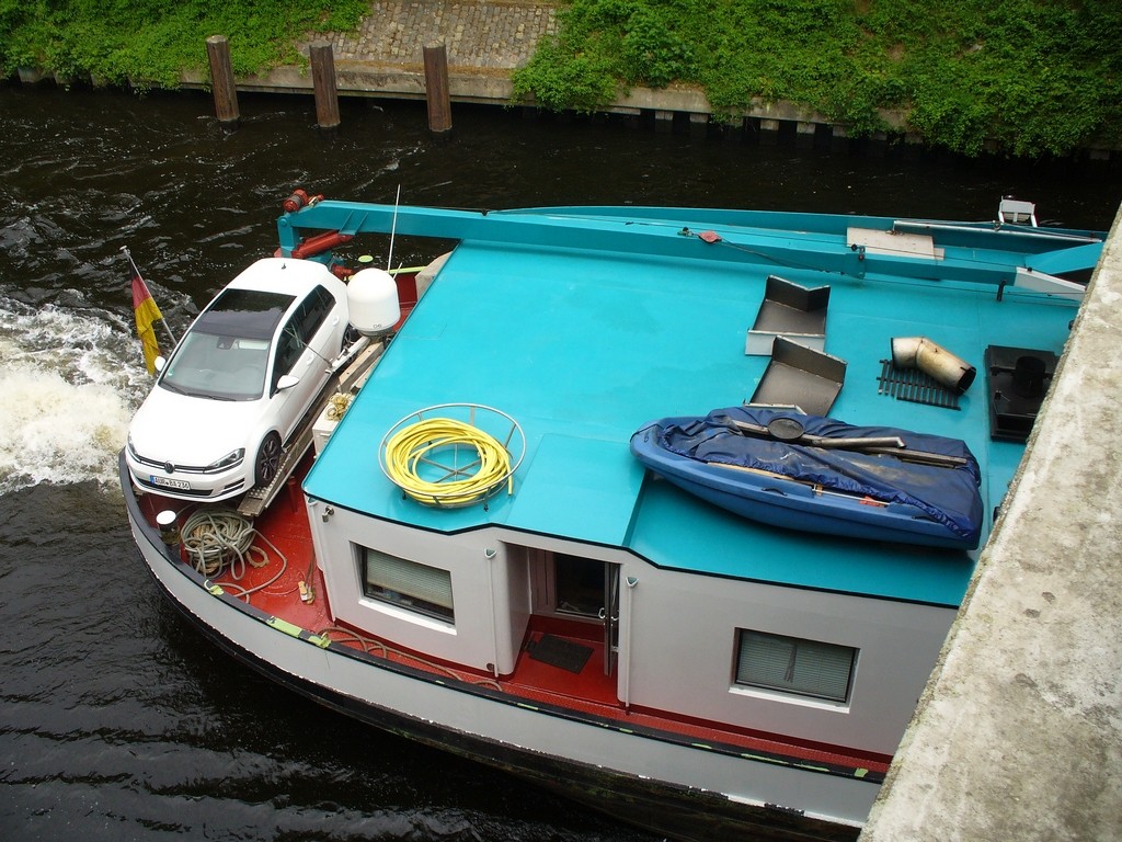 Zdjęcia: Berlin, Brandenburgia, Barka na Sprewie., NIEMCY Zdjęcia: Berlin, Brandenburgia, Barka na Sprewie., NIEMCY