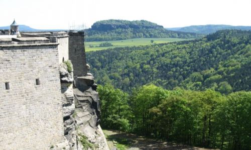 Zdjecie NIEMCY / Saksonia / Konigstein / widok z wysokich murw twierdzy