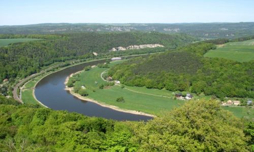 Zdjecie NIEMCY / Saksonia / widok z twierdzy Konigstein / zakole Elby