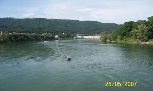 Zdjęcie NIEMCY / Schwarzwald / bad Sackingen / Widok z mostu na Ren