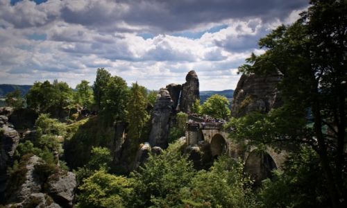 Zdjęcie NIEMCY / Szwajcaria Saksońska / Bastei. / Bastei. Kamienny most.