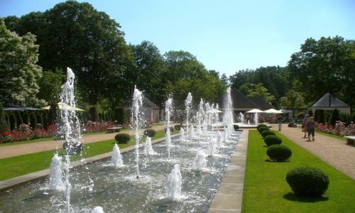 Zdjęcie NIEMCY / Brandenburgia / Forst / Fontanna w ogrodzie różanym