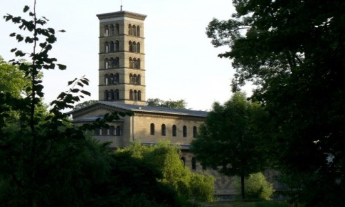 Zdjcie NIEMCY / Branderburgia / Poczdam park San, Souci / Koci Pokoju w parku