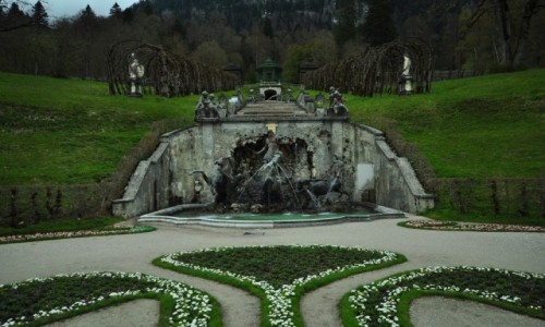 Zdjcie NIEMCY / Bawaria / Linderhof / Konie