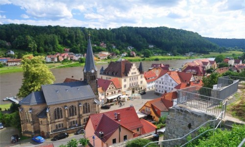 Zdjęcie NIEMCY / Saksonia / Stadt Wehlen / Widok na Stadt Wehlen